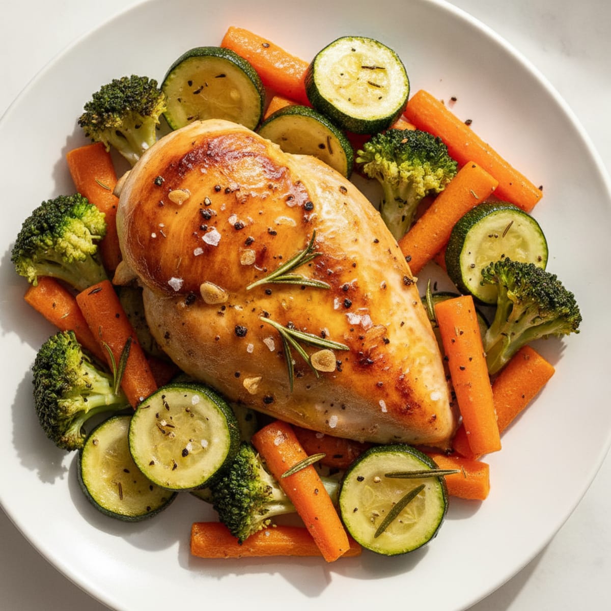 Roasted Chicken with Herbed Vegetables