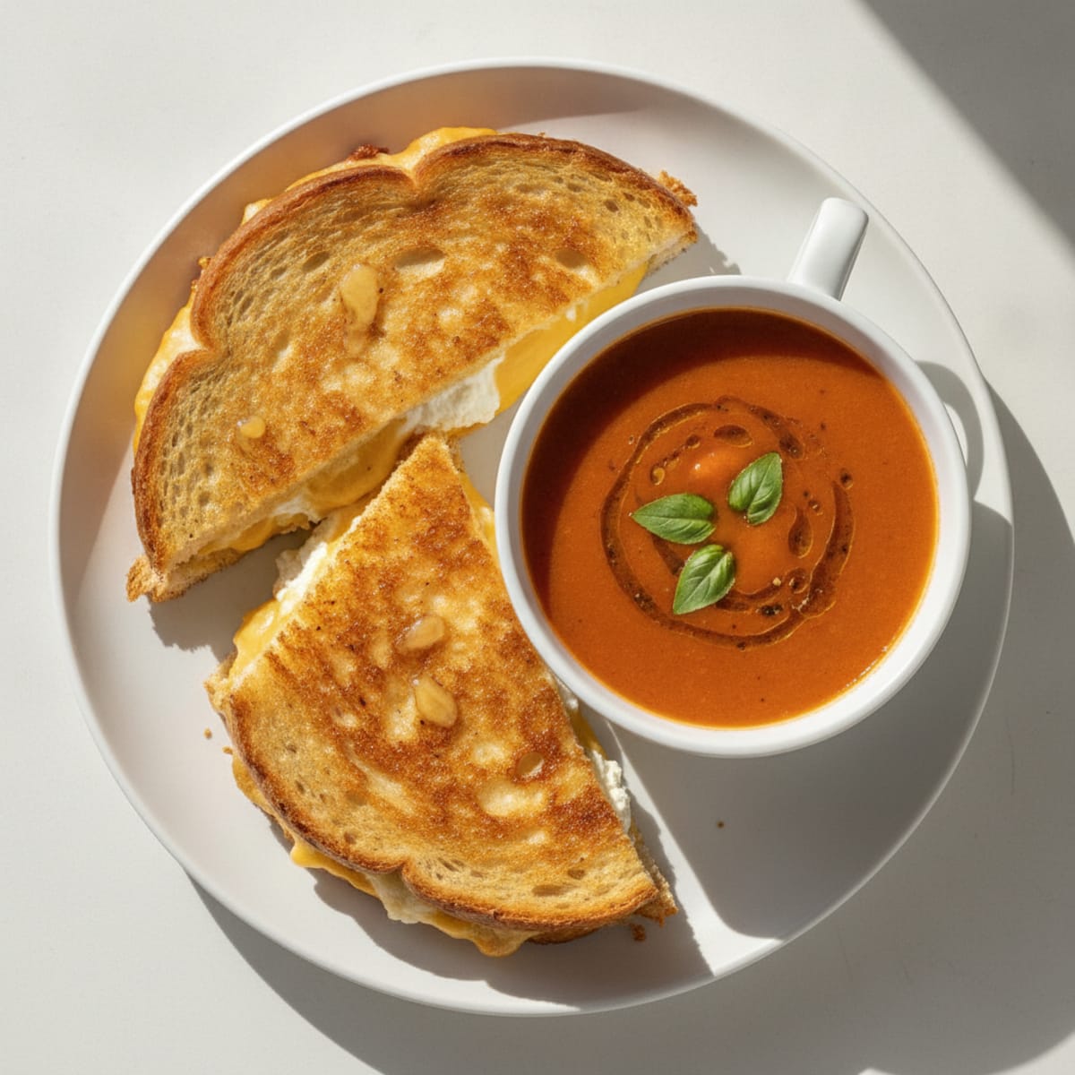High-Protein Gluten-Free Grilled Cheese with Tomato Soup