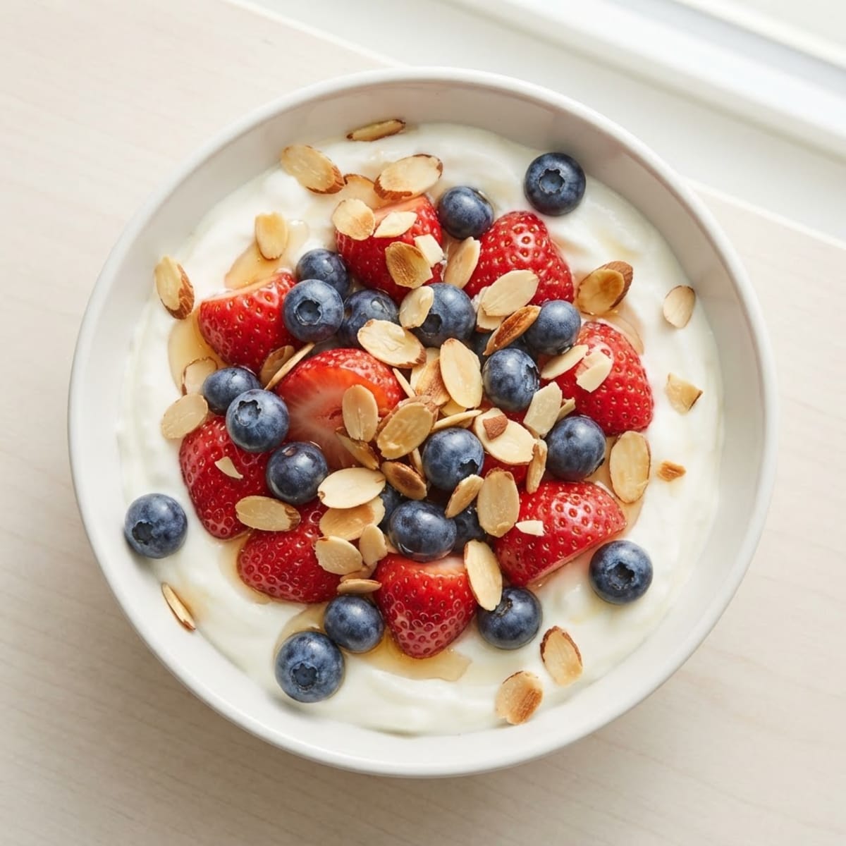 Creamy Greek Yogurt with Protein Powder and Fresh Berries