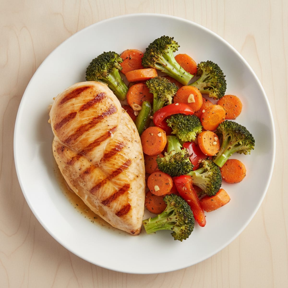 Pan-Seared Chicken with Roasted Vegetables