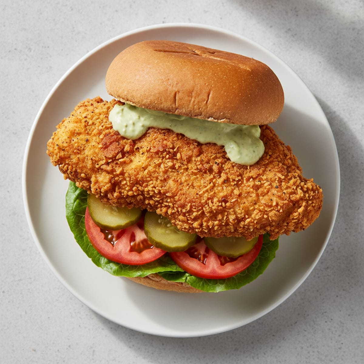 Crispy Buttermilk Air-Fried Chicken Sandwich