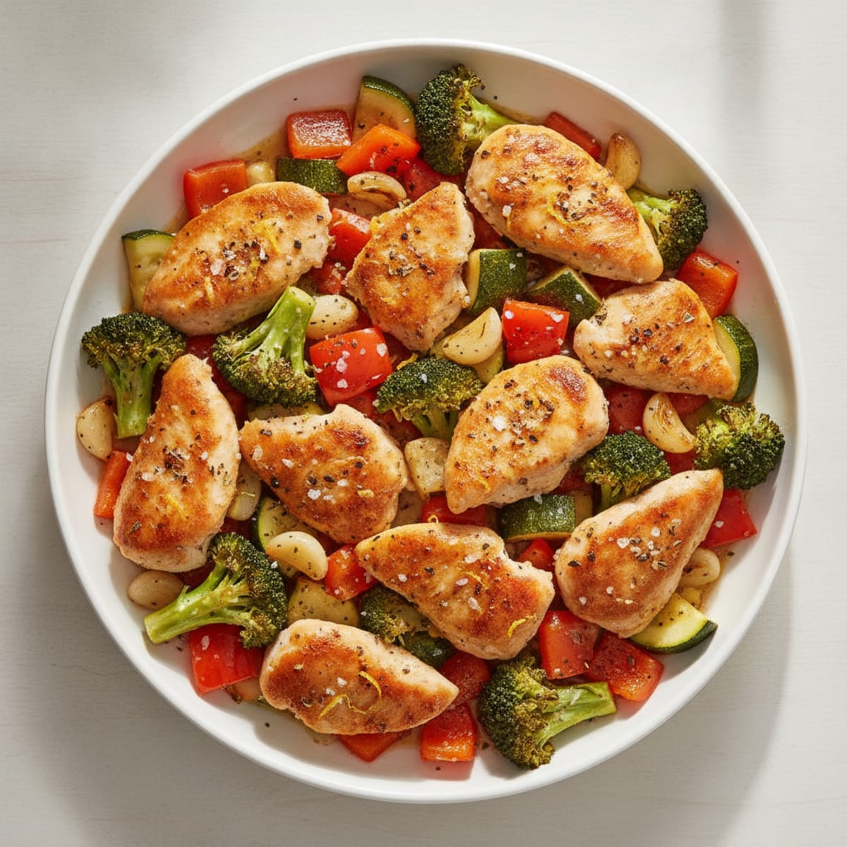 Lemon-Garlic Chicken and Roasted Vegetable Medley