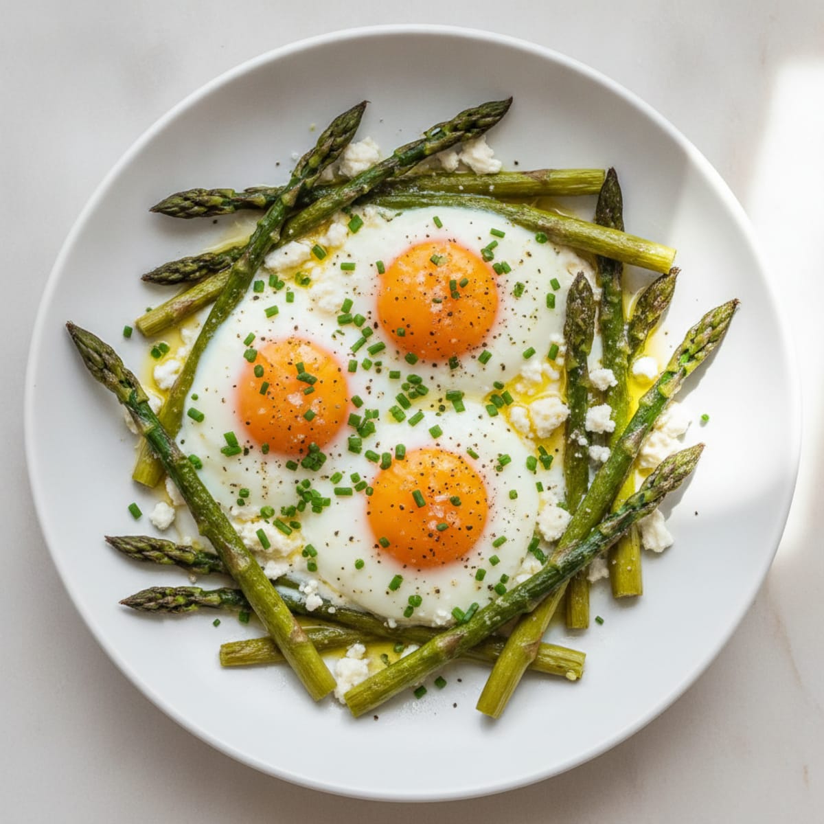Baked Eggs with Roasted Asparagus