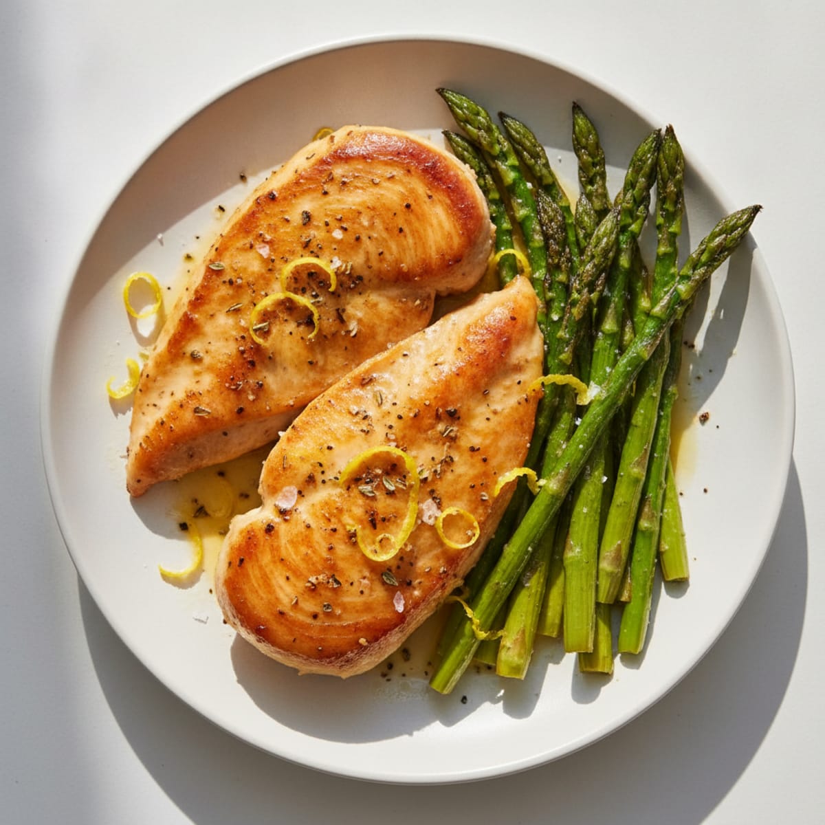 Lemon Herb Chicken with Roasted Asparagus