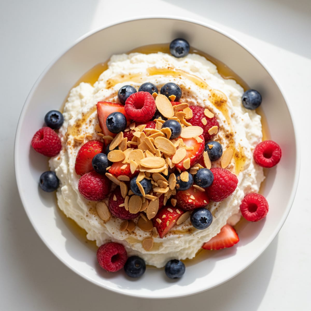 Silky Greek Yogurt Protein Pudding with Mixed Berries