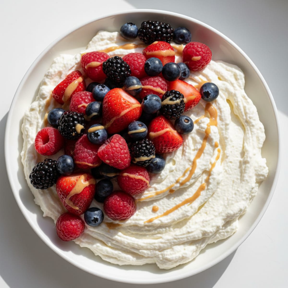 Greek Yogurt Protein Mousse with Fresh Berries