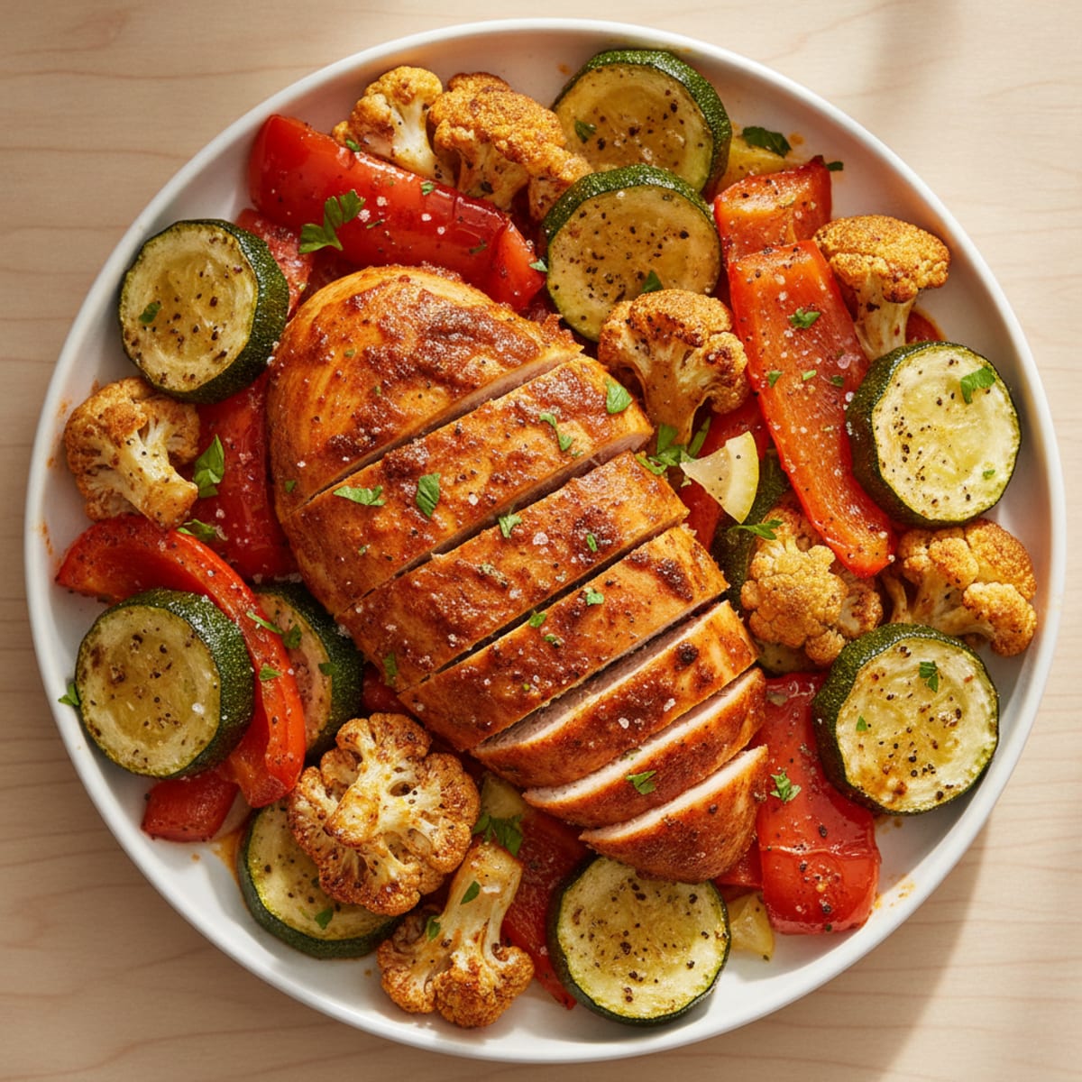 Spicy Harissa Chicken with Roasted Vegetables
