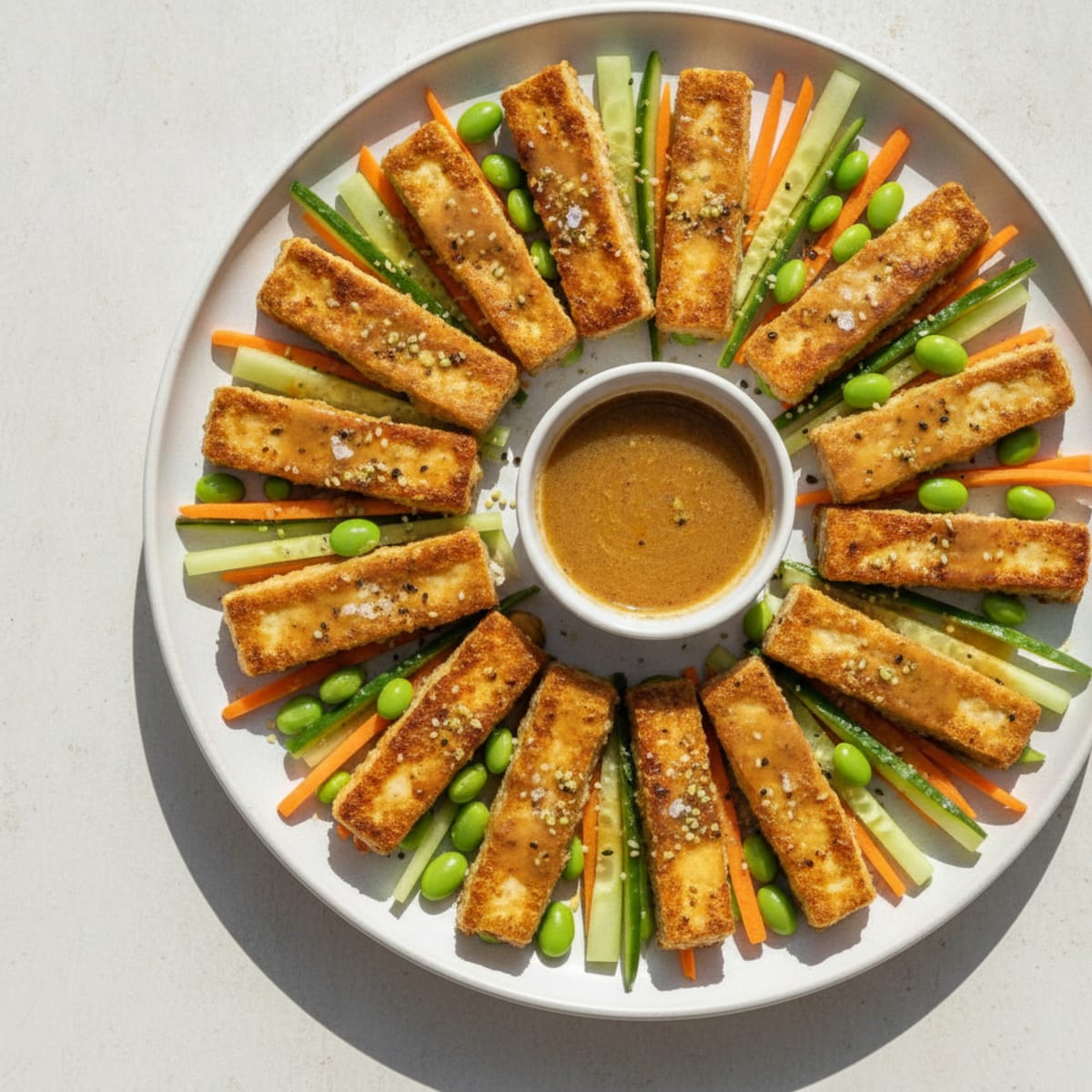 Ginger-Sesame Tofu Rice Wraps