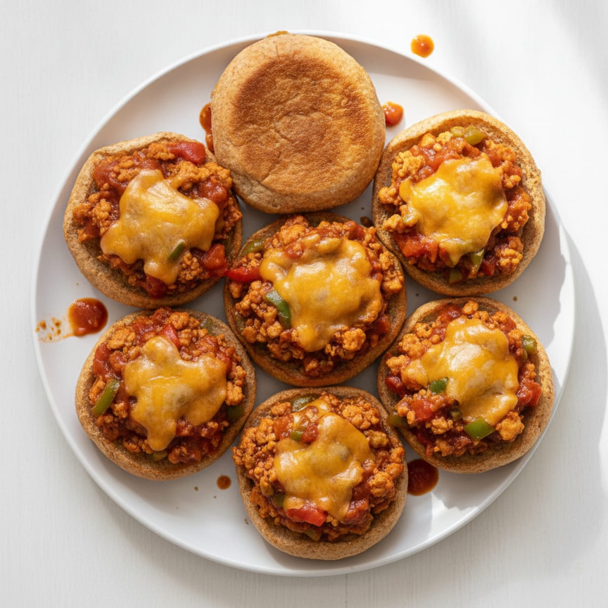 Sloppy Joe Sliders with Cheddar