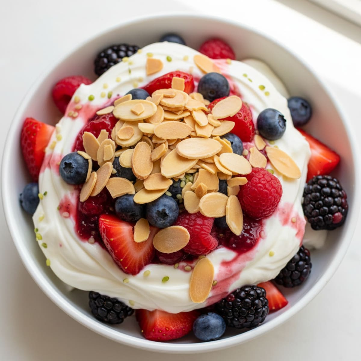 Greek Yogurt Protein Parfait with Mixed Berries