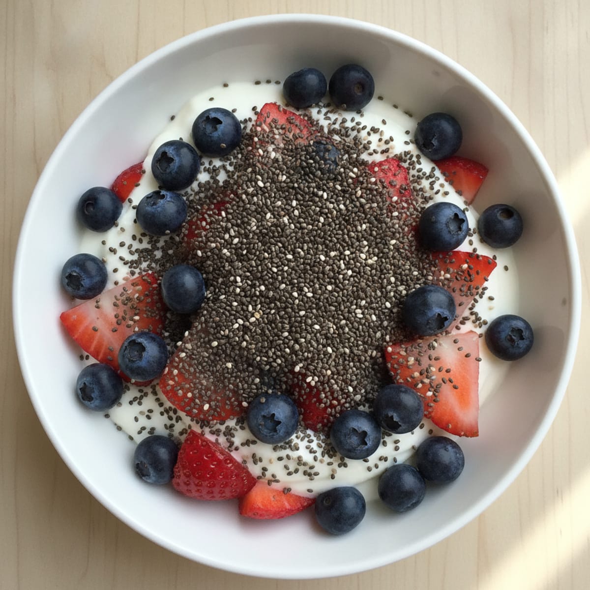 Greek Yogurt Parfait with Berries and Chia Seeds
