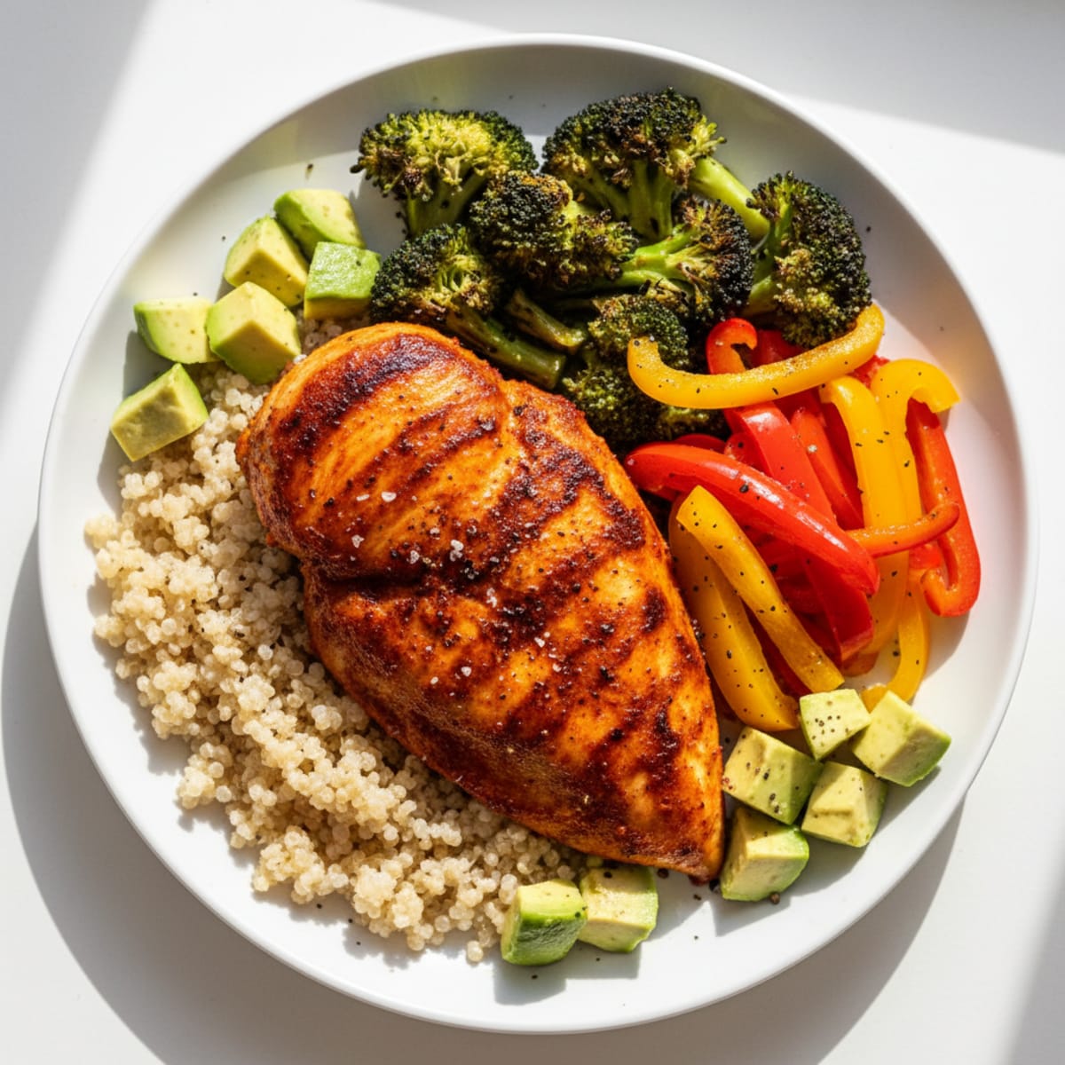 Spicy Harissa Chicken and Quinoa Plate