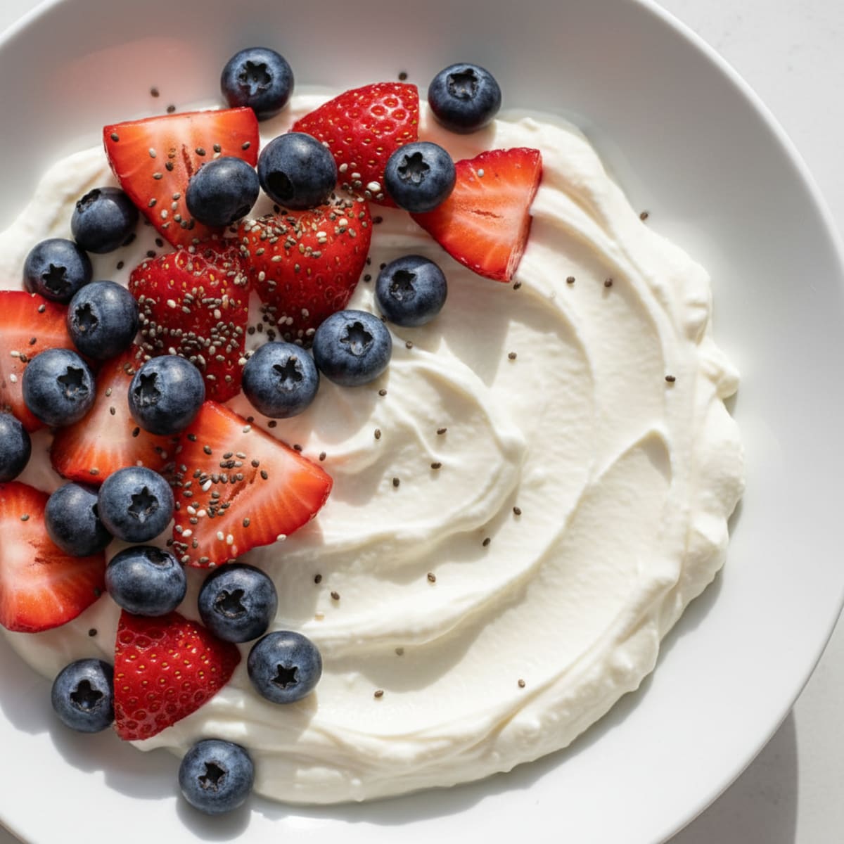 Greek Yogurt Protein Pudding with Berries