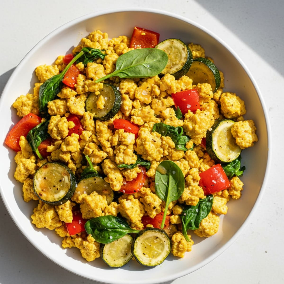 Tofu Scramble with Roasted Vegetables