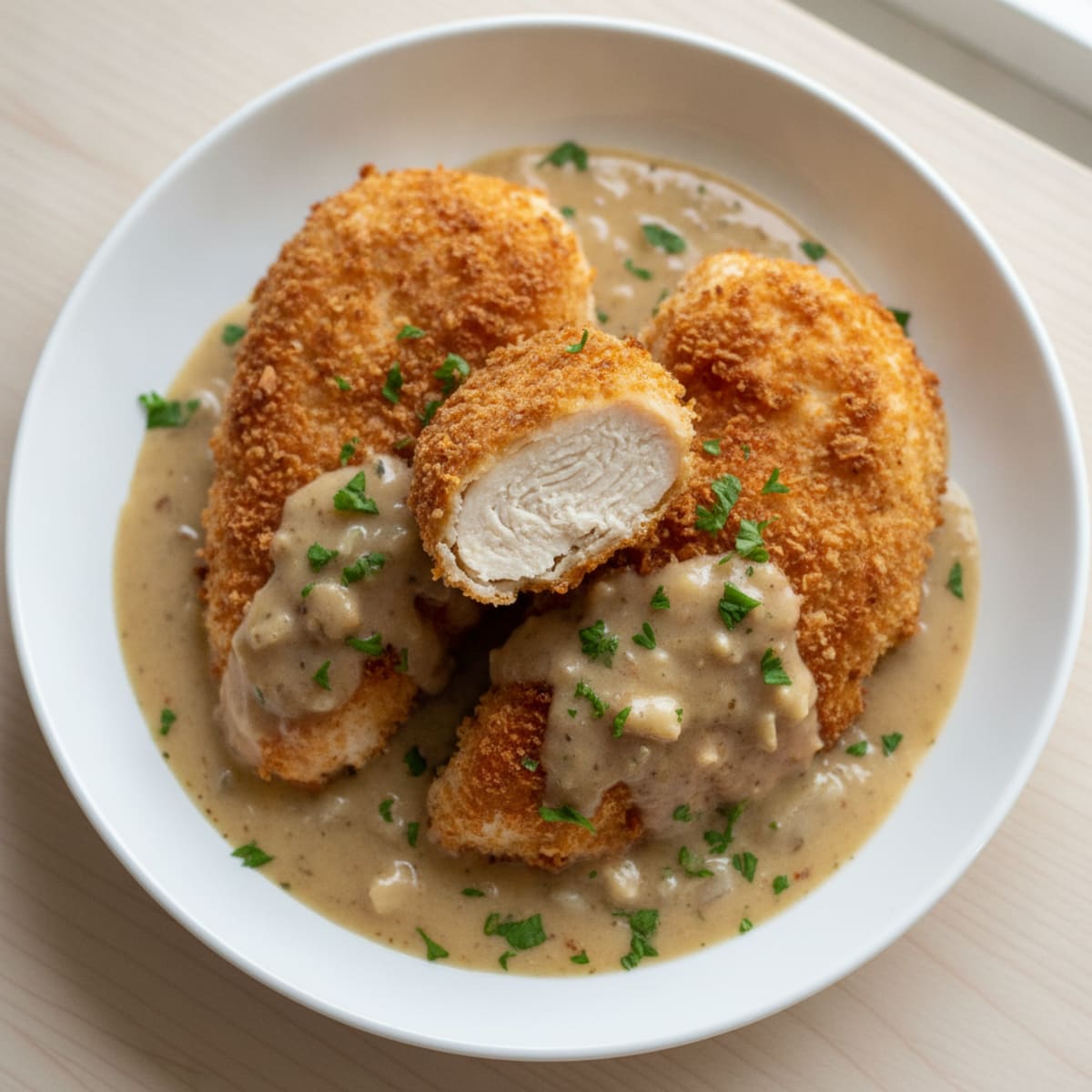 Air-Fried Buttermilk Chicken with Savory Gravy