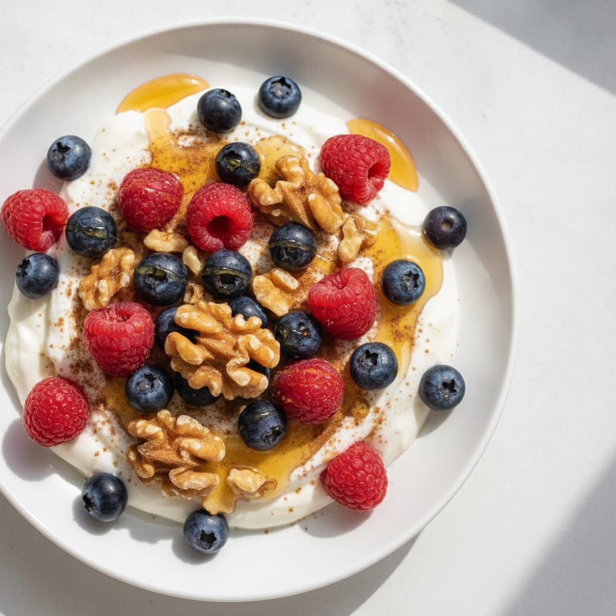 Greek Yogurt with Honey and Berries