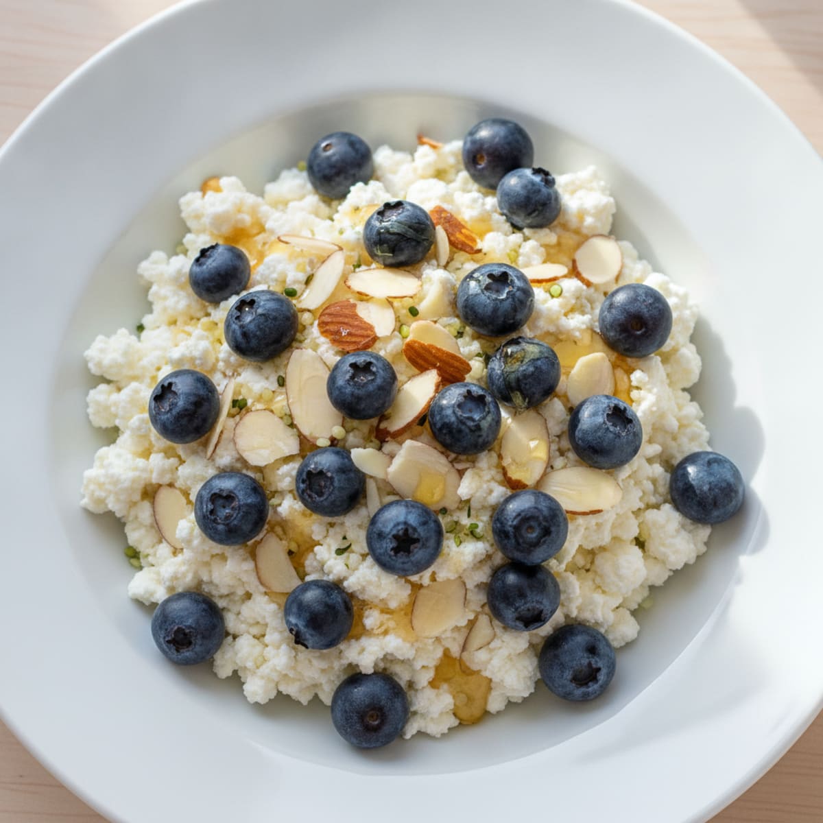 Cottage Cheese Berry Protein Bowl with Almonds