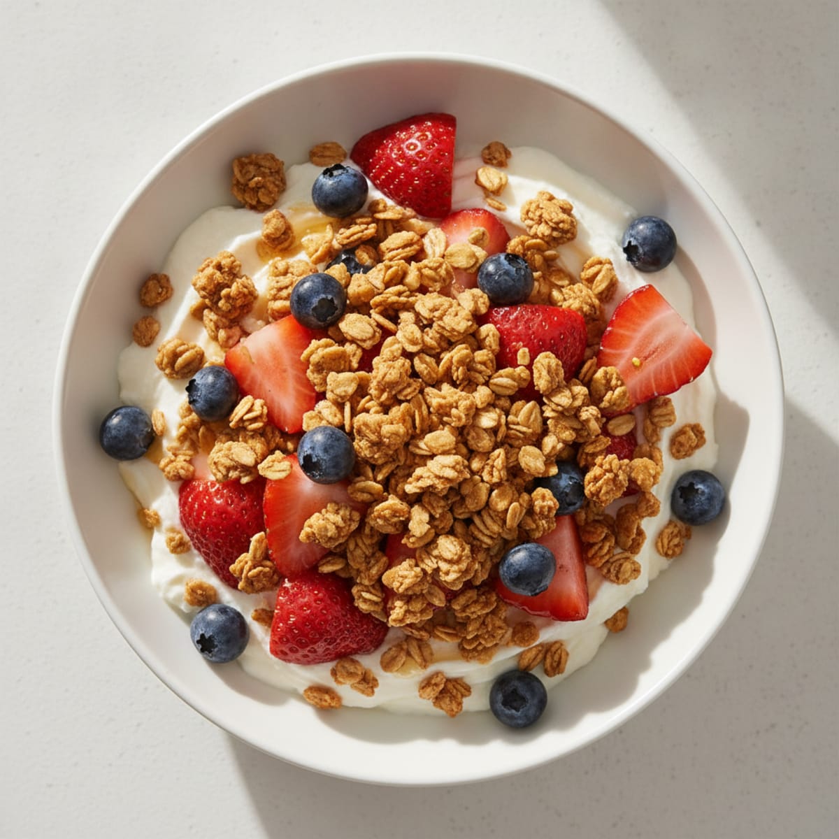 Greek Yogurt with Mixed Fruit and Protein Granola