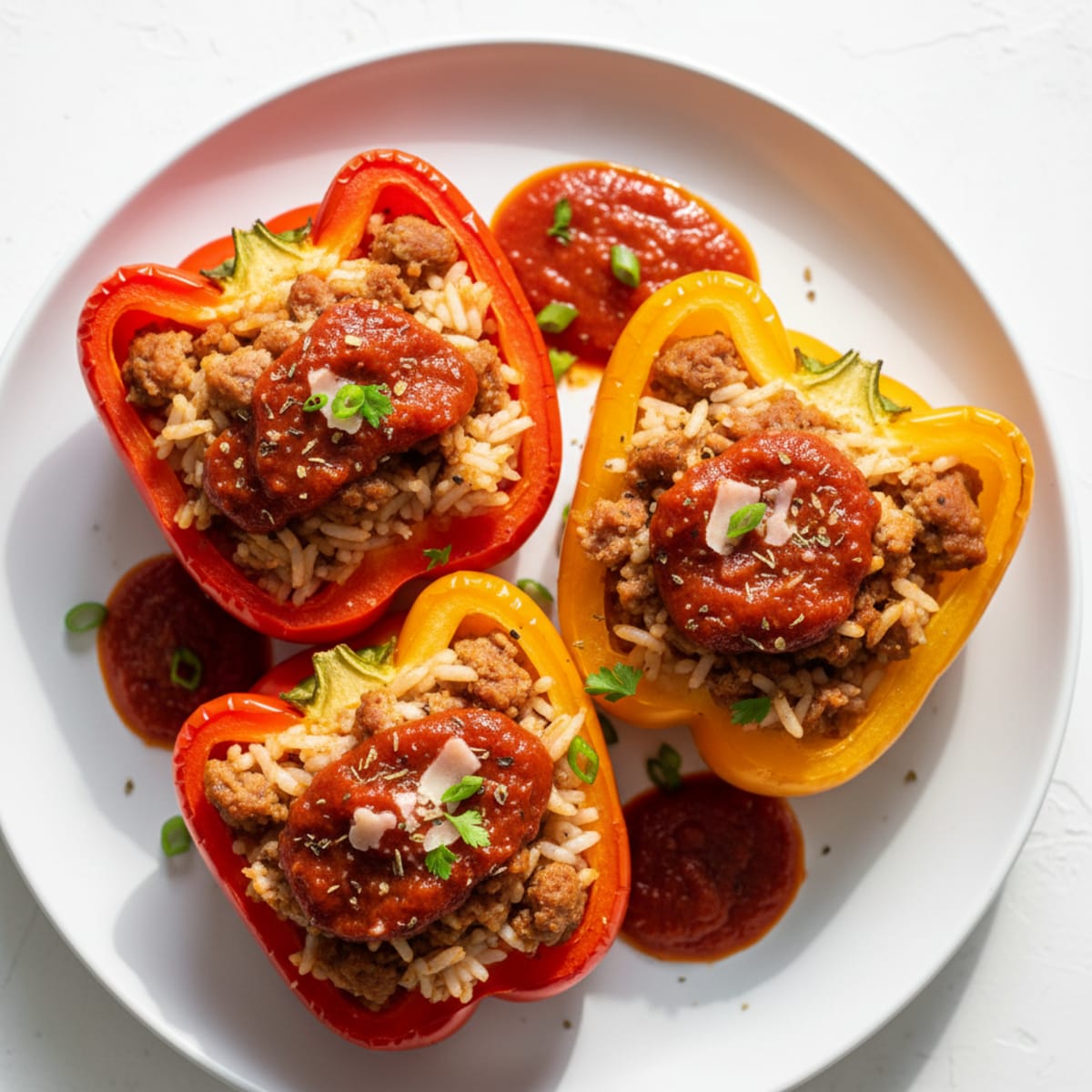 Sausage and Rice Stuffed Peppers