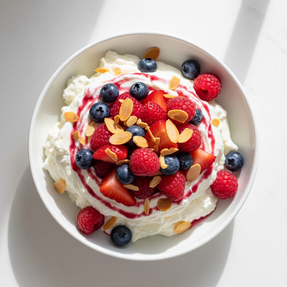 Greek Yogurt Protein Mousse with Mixed Berries