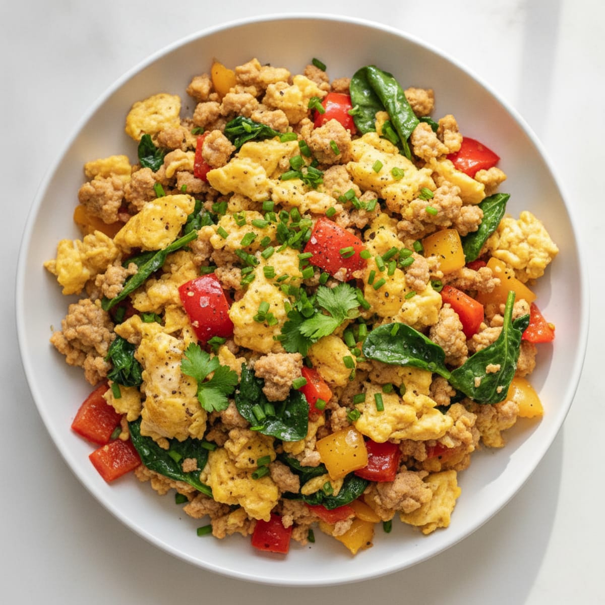 Hearty Morning Scramble with Fresh Herbs