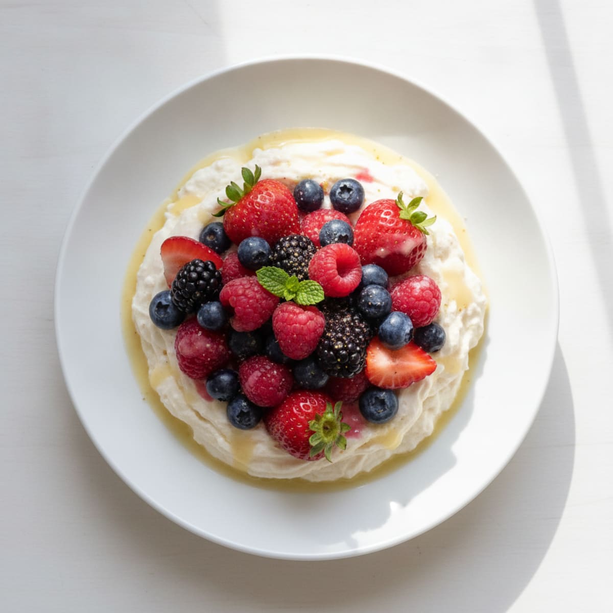 Silky Tofu Protein Pudding with Mixed Berries