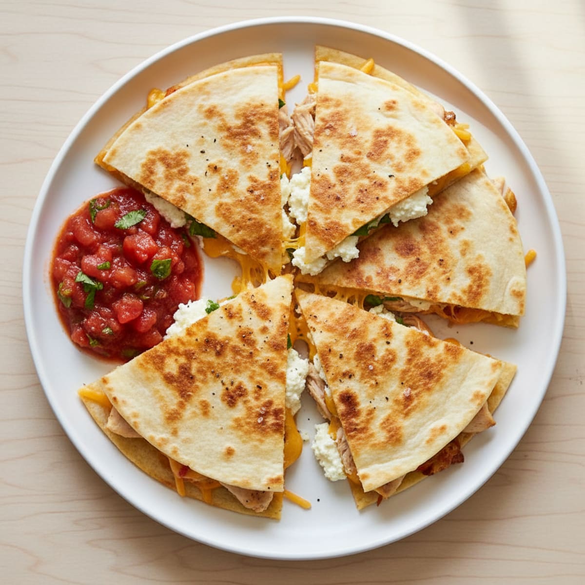Chicken and Cheese Quesadilla