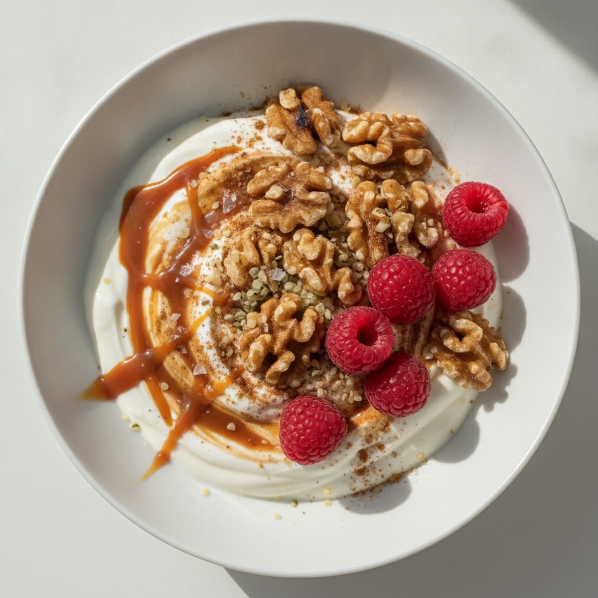 Protein-Packed Greek Yogurt with Dulce de Leche and Toasted Walnuts