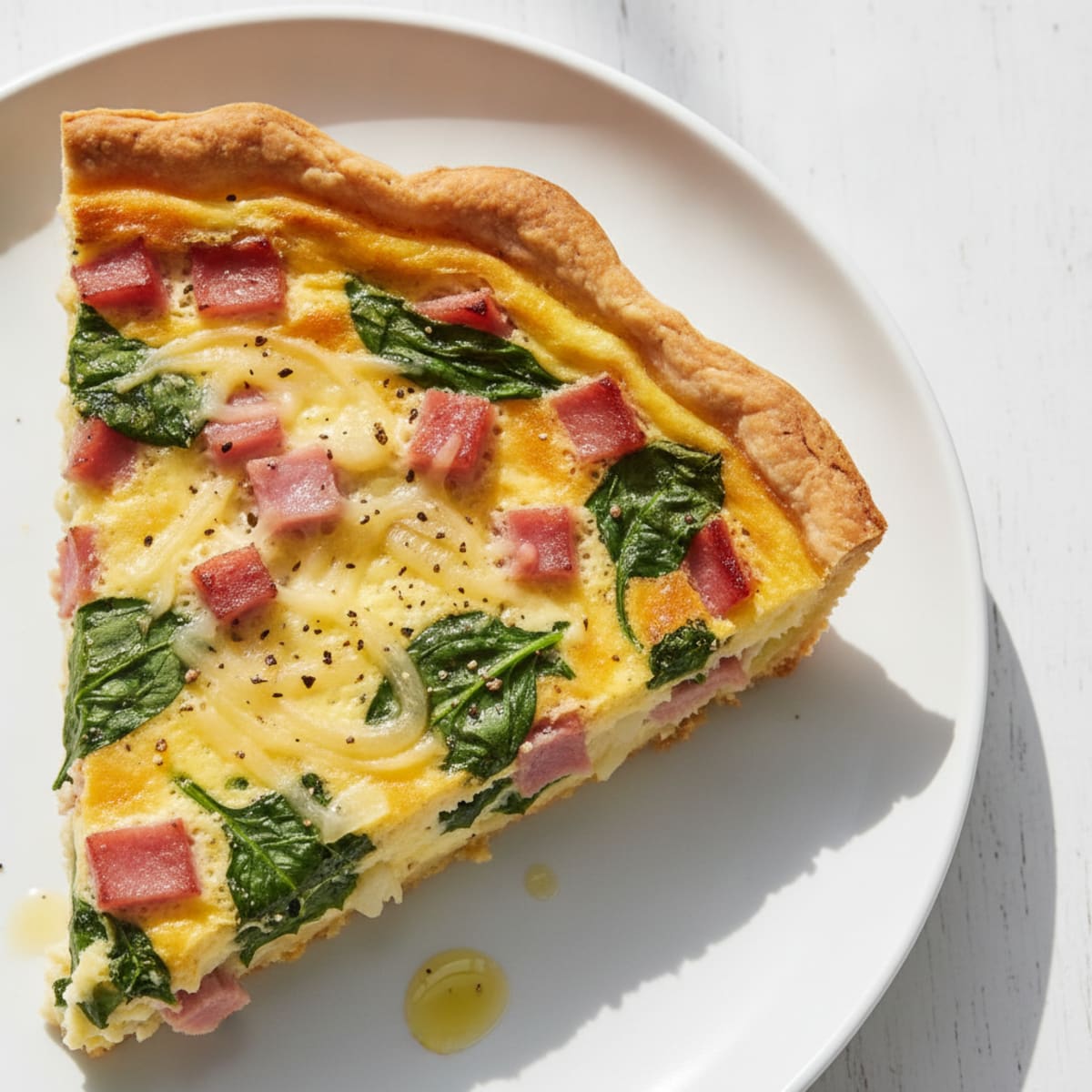 Savory Ham and Swiss Quiche