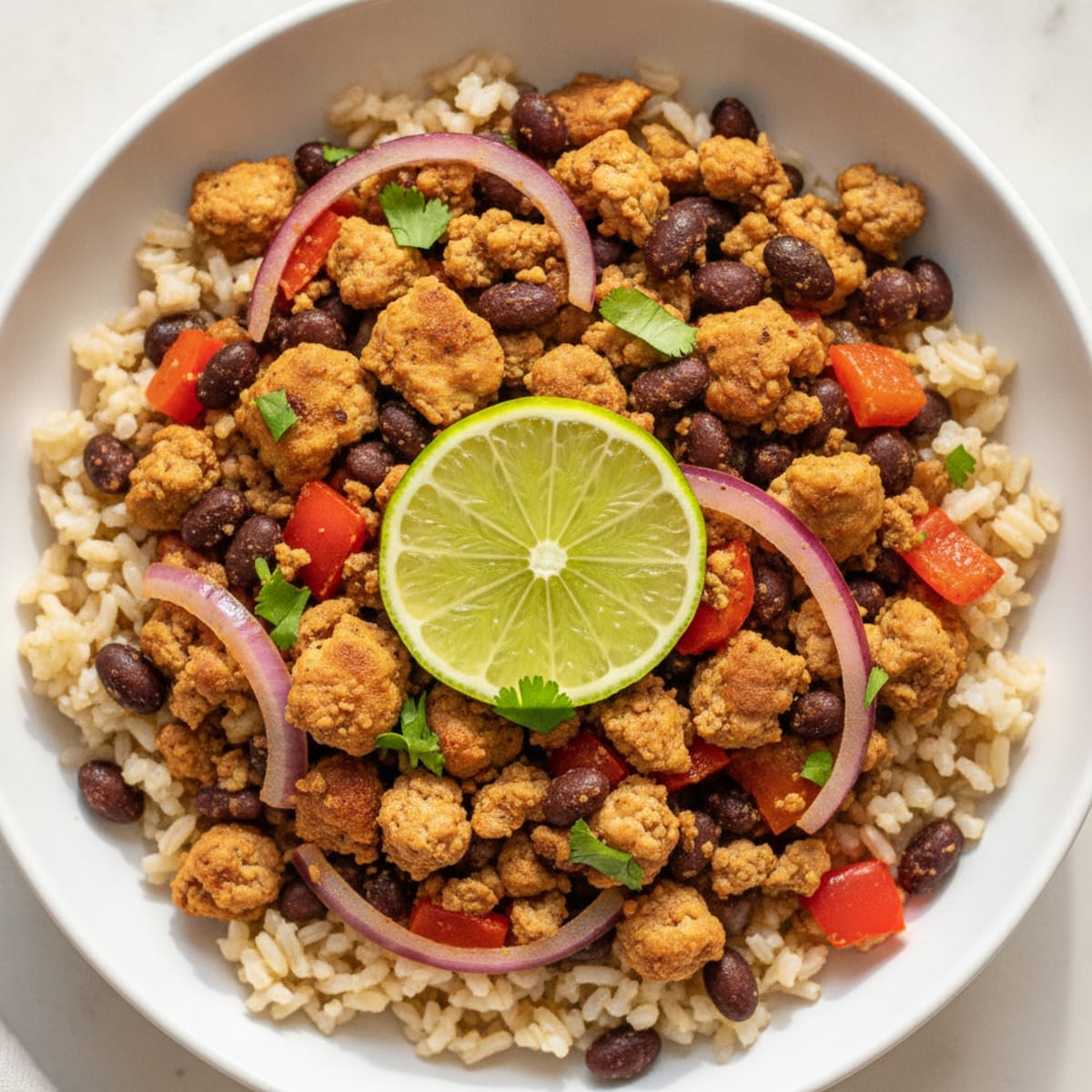 Ground Turkey and Black Bean Rice Bowl
