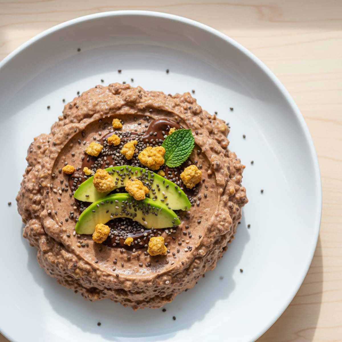 Chocolate Protein Mousse with Chia Seeds
