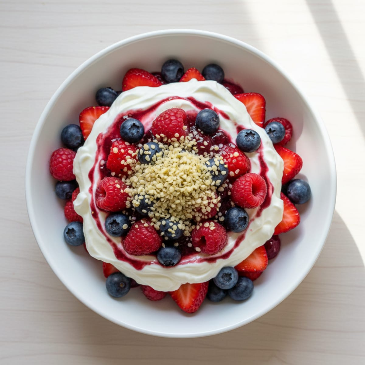 Greek Yogurt Protein Parfait with Mixed Berries