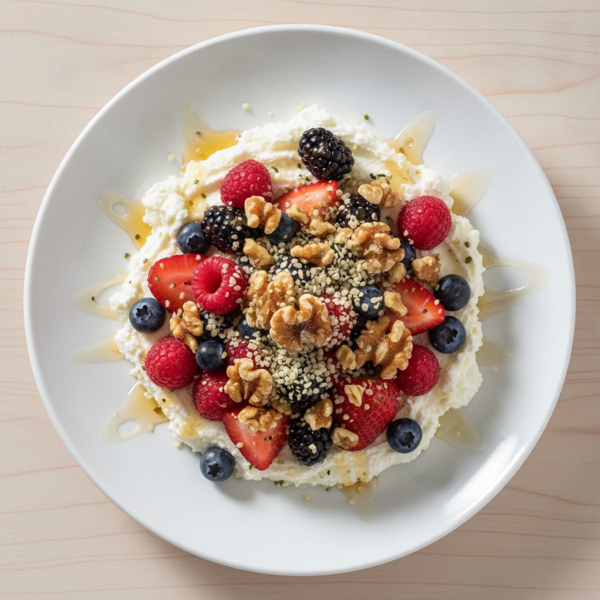 Whipped Cottage Cheese with Berries