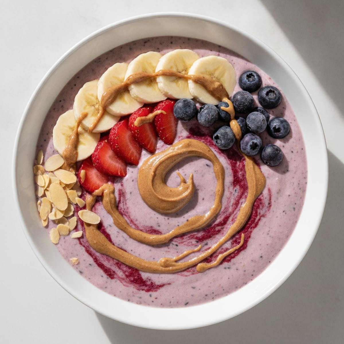 Berry Banana Almond Butter Smoothie