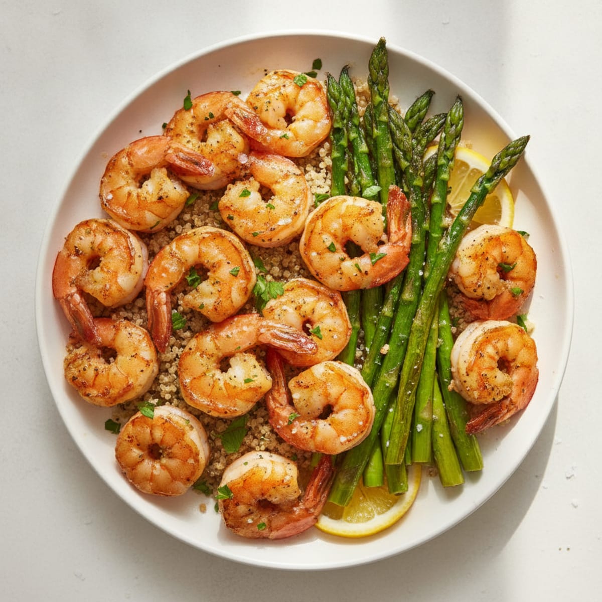 Garlic Herb Shrimp with Roasted Asparagus