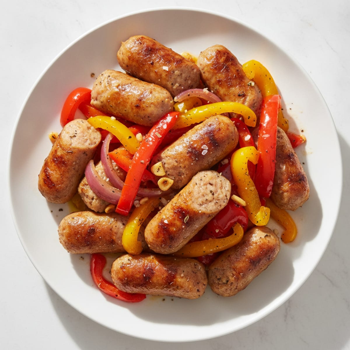 Chicken Sausage with Roasted Peppers