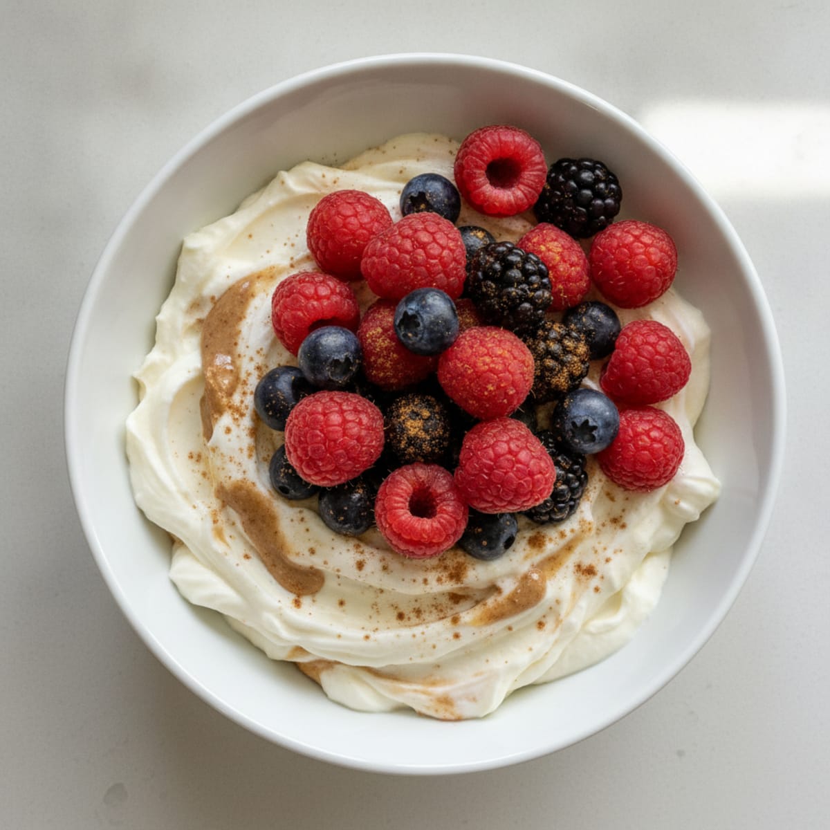Silky Greek Yogurt Protein Pudding with Berries