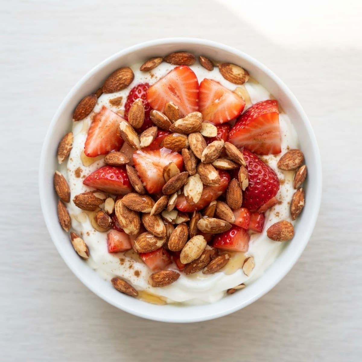 Creamy Greek Yogurt Protein Parfait with Cinnamon-Spiced Almonds