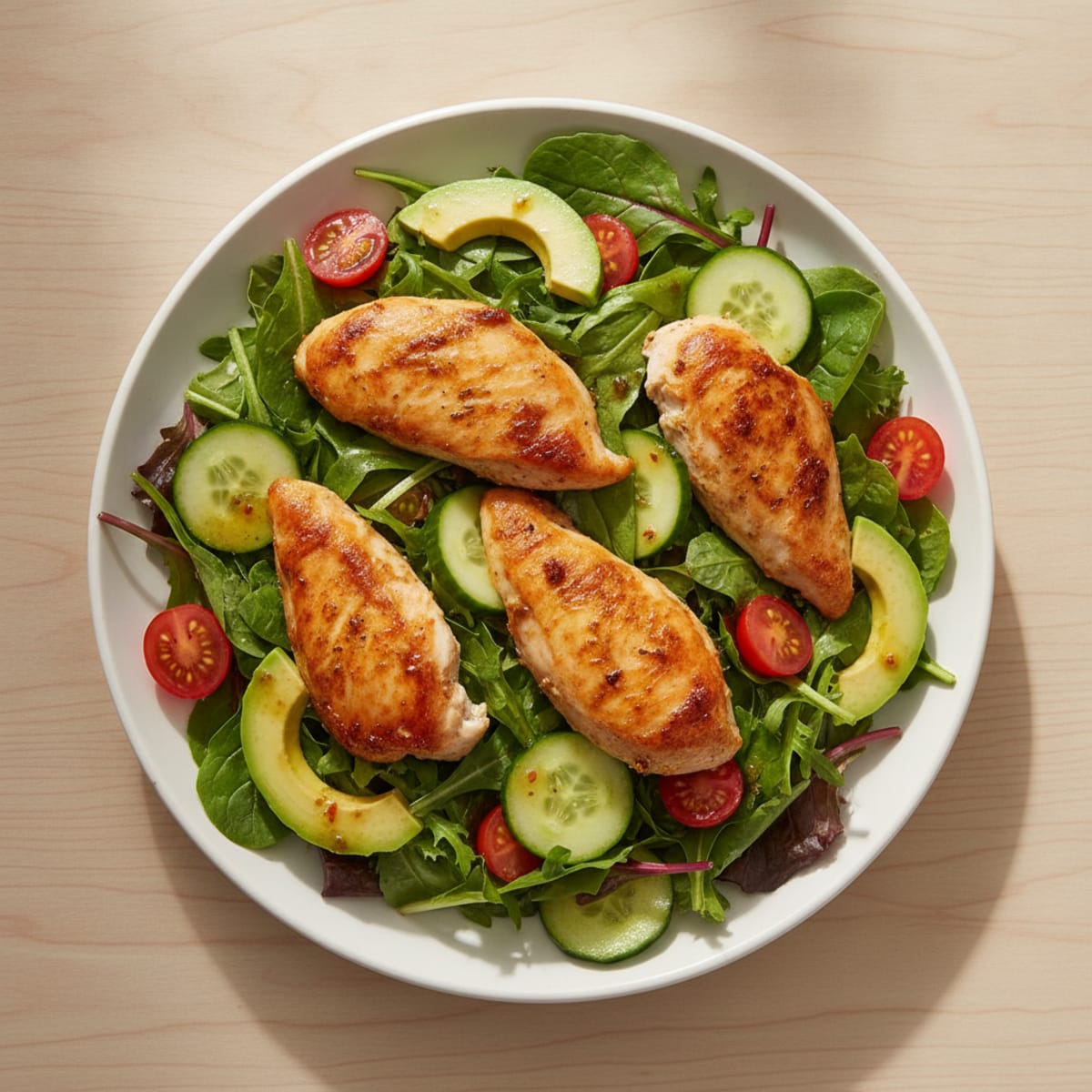 Lemon Herb Chicken Salad with Mixed Greens