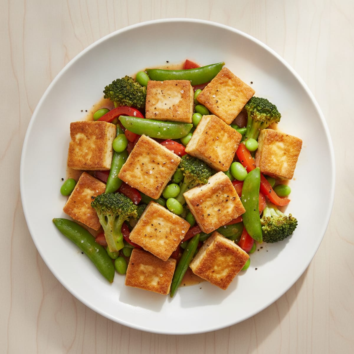 Ginger-Garlic Tofu Stir-Fry with Vegetables