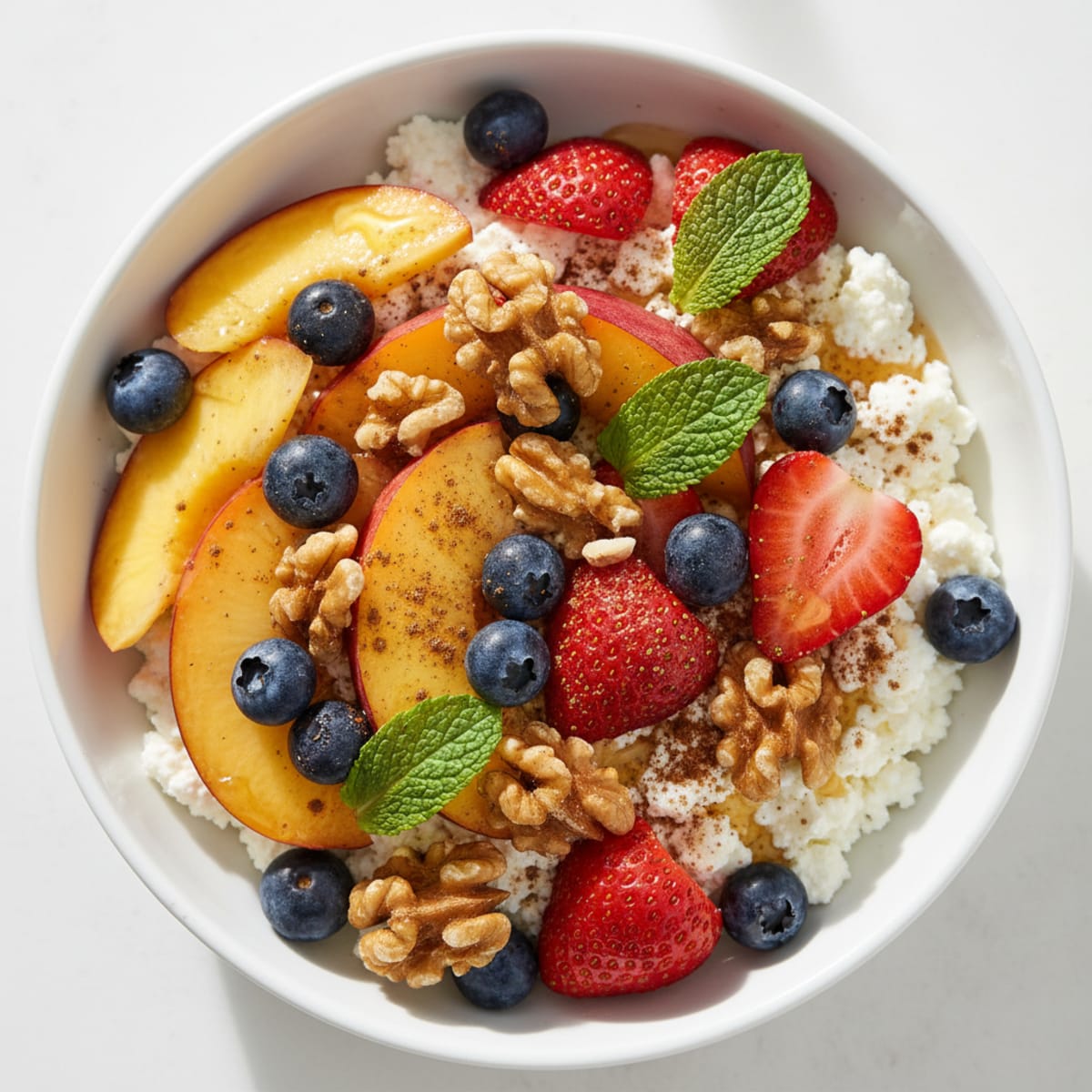 Cottage Cheese and Summer Fruit Bowl