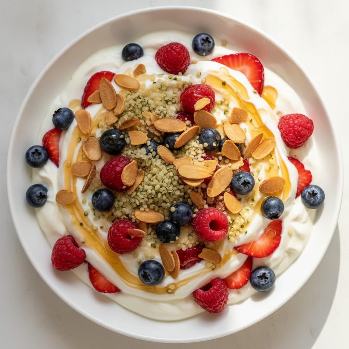 Greek Yogurt Protein Parfait with Mixed Berries