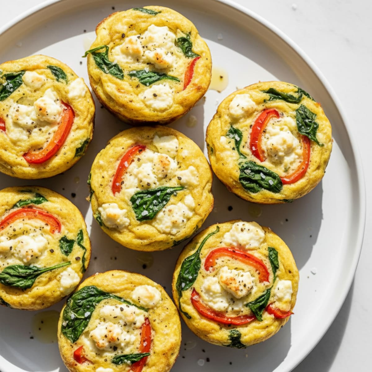 Feta and Cottage Cheese Egg Muffins