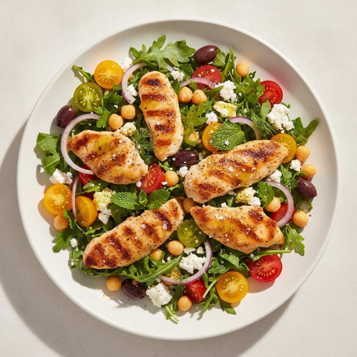 Mediterranean Herb Salad with Feta