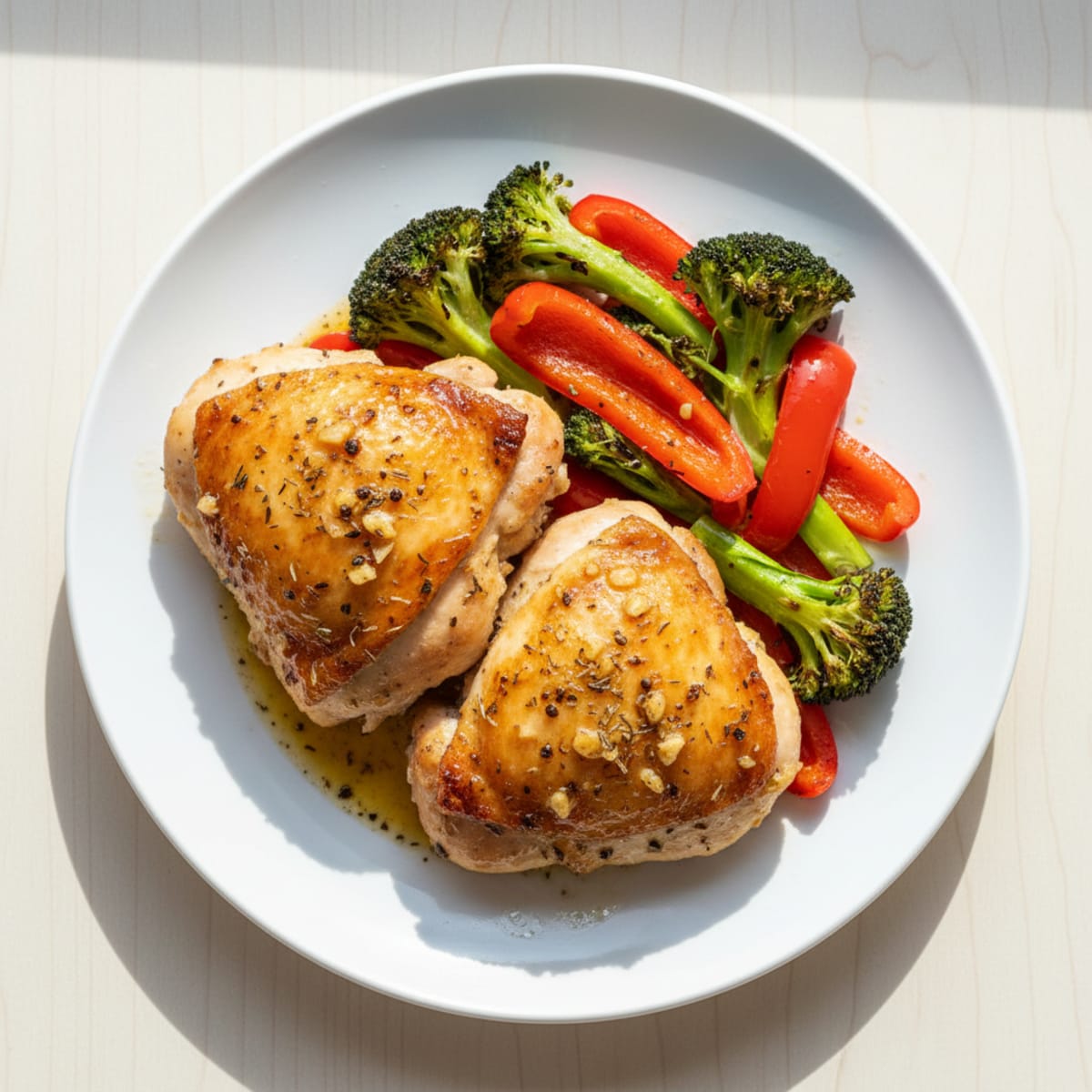 Garlic Herb Roasted Chicken Thighs