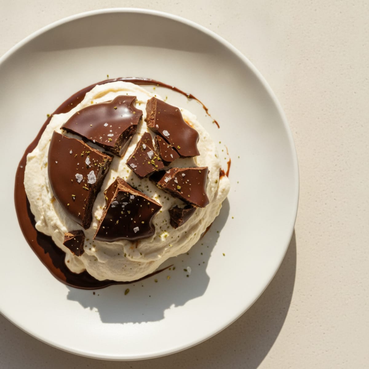 Peanut Butter Mousse with Chocolate Shell