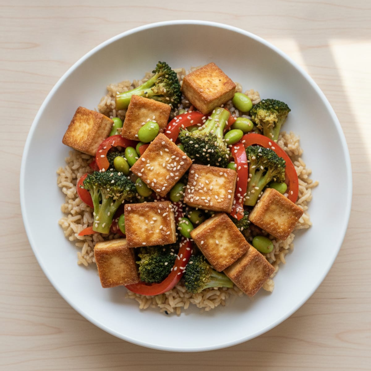 Sesame Tofu Stir-Fry