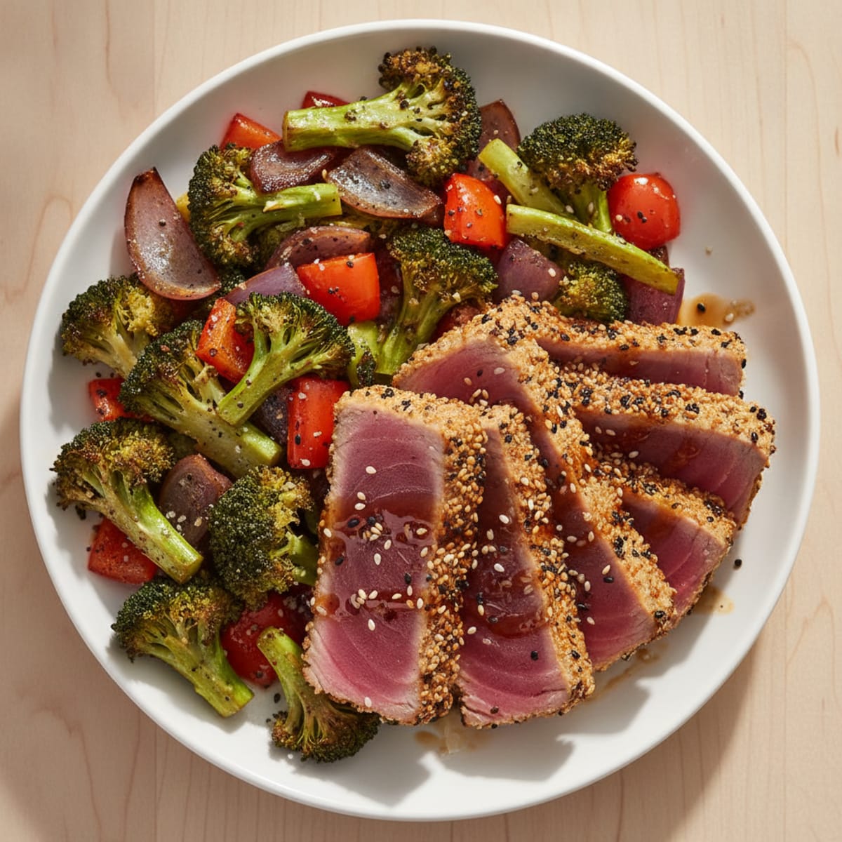 Seared Tuna with Roasted Vegetables