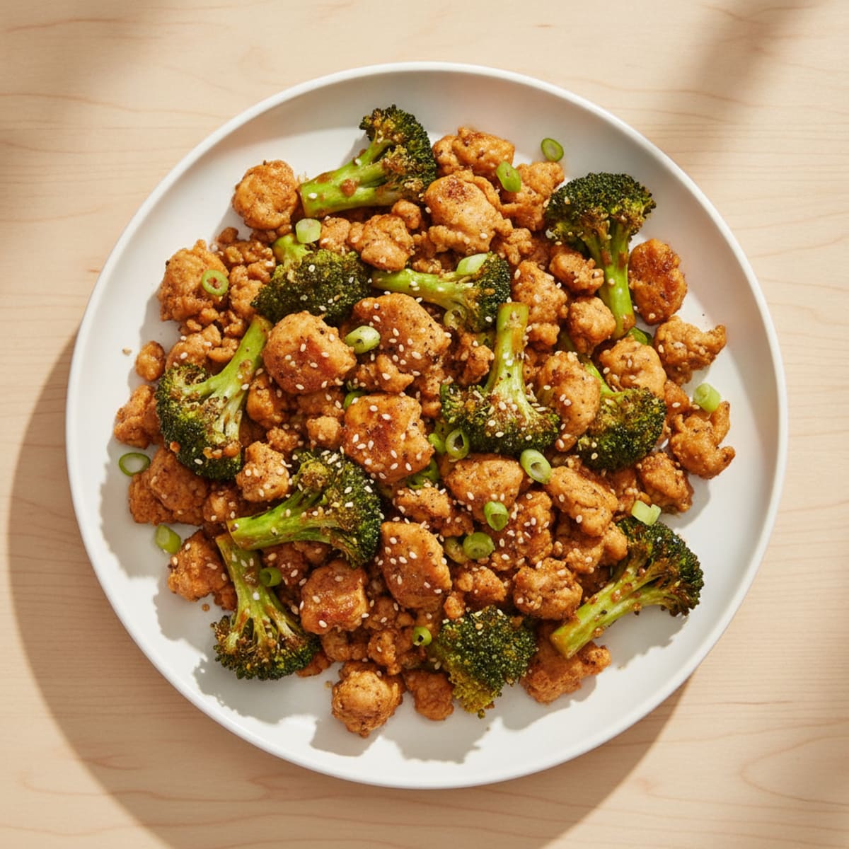 Ground Chicken and Broccoli Stir-Fry