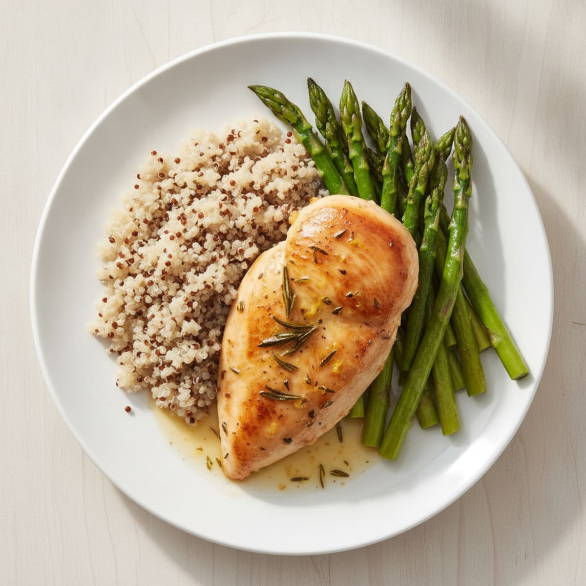 Lemon-Herb Roasted Chicken with Asparagus